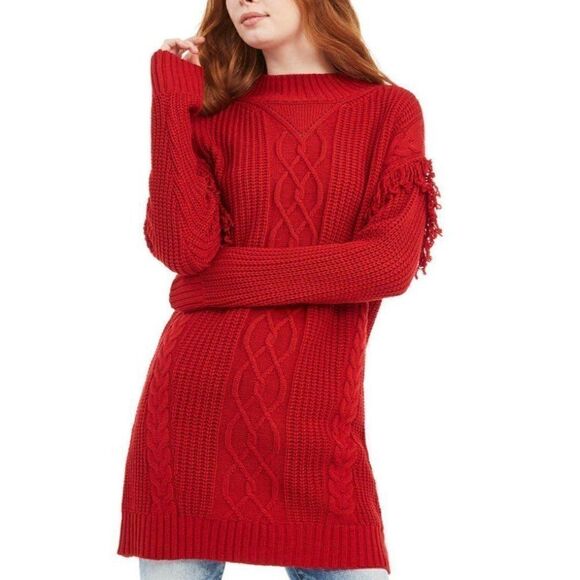 American Rag Tunic Sweater Red Juniors' Mixed-Knit‎ - Picture 6 of 6